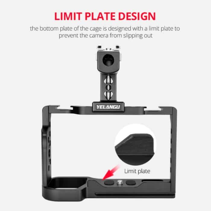 YELANGU C24 Videokamerakäfig-Stabilisierungsset mit Griff für Sony Alpha 7C / A7C / ILCE-7C, For Sony Alpha 7C Cage with Handle – Bild 4