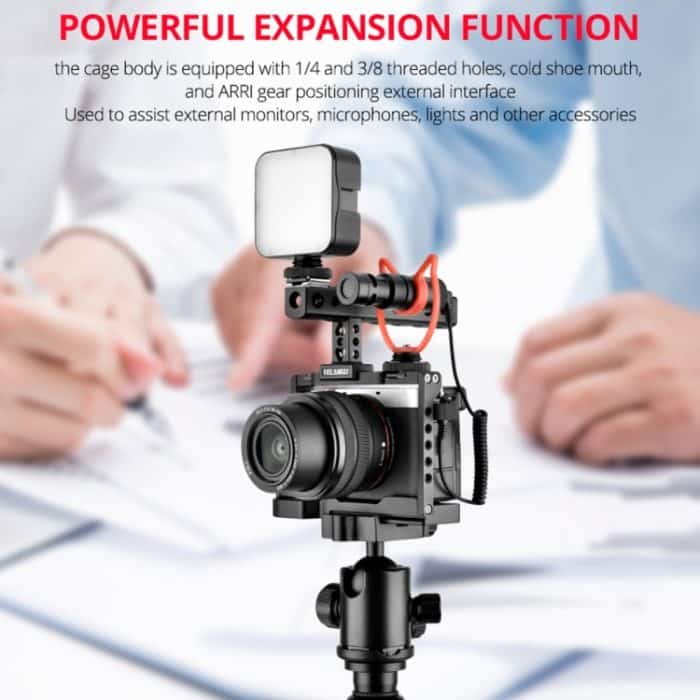 YELANGU C24 Videokamerakäfig-Stabilisierungsset mit Griff für Sony Alpha 7C / A7C / ILCE-7C, For Sony Alpha 7C Cage with Handle – Bild 7