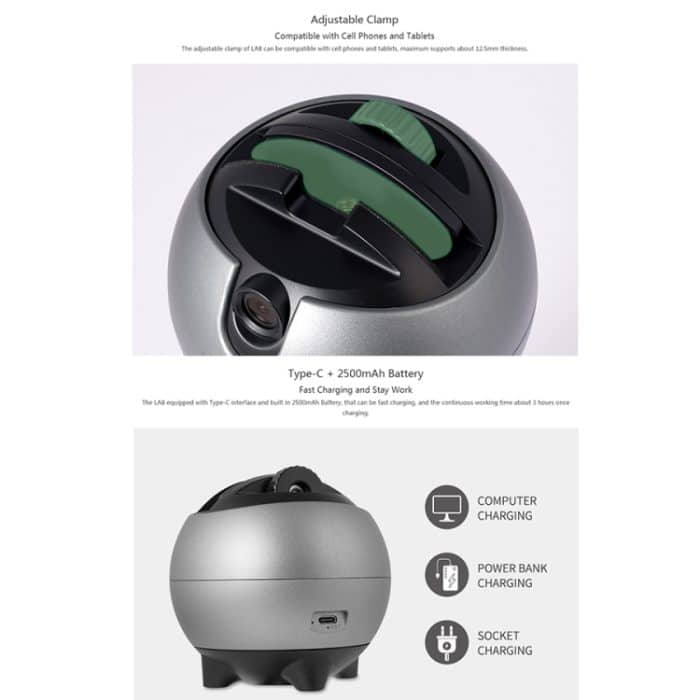 LAIZESKE LA8 Smart Roboter Kameramann 360 Grad Auto Tracking Telefonhalter, LA8 – Bild 9