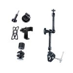 27,9 cm (11 Zoll) verstellbarer, reibungsarmer magischer Arm + große Klauenklammern mit Telefonklemme, 11 inch Magic Arm + Claws Clips with Phone Clamp
