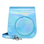 Aurora Color Ledertasche Ganzkörper-Kameratasche mit Schultergurt für FUJIFILM Instax mini 11, Blue – Bild 2
