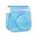 Aurora Color Ledertasche Ganzkörper-Kameratasche mit Schultergurt für FUJIFILM Instax mini 11, Blue – Bild 5