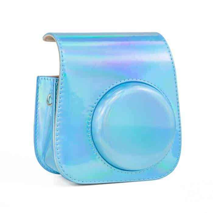 Aurora Color Ledertasche Ganzkörper-Kameratasche mit Schultergurt für FUJIFILM Instax mini 11, Blue – Bild 5
