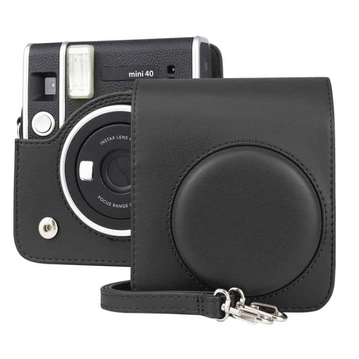Ganzkörper-Kamera-Retro-PU-Ledertasche mit Riemen für FUJIFILM instax mini 40, For FUJIFILM instax mini 40 – Bild 1