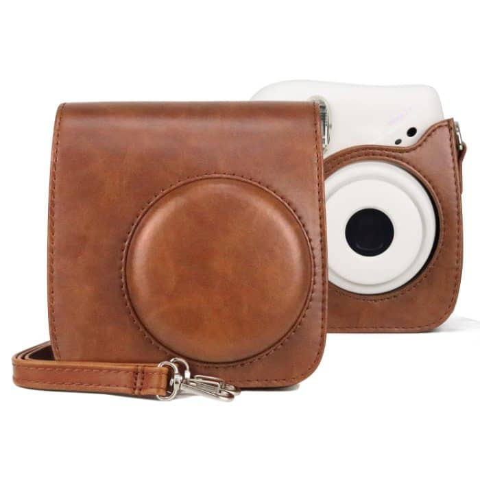 Retro-Ganzkörper-Kameratasche aus PU-Leder mit Riemen für FUJIFILM instax mini 7+, For FUJIFILM instax mini 7+ – Bild 1
