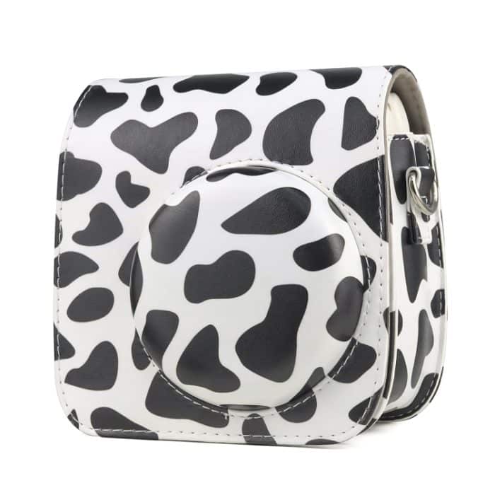 Milchkuh Ganzkörper-PU-Leder-Fall-Kameratasche mit Riemen für Fujifilm Instax Mini 7+ – Bild 5