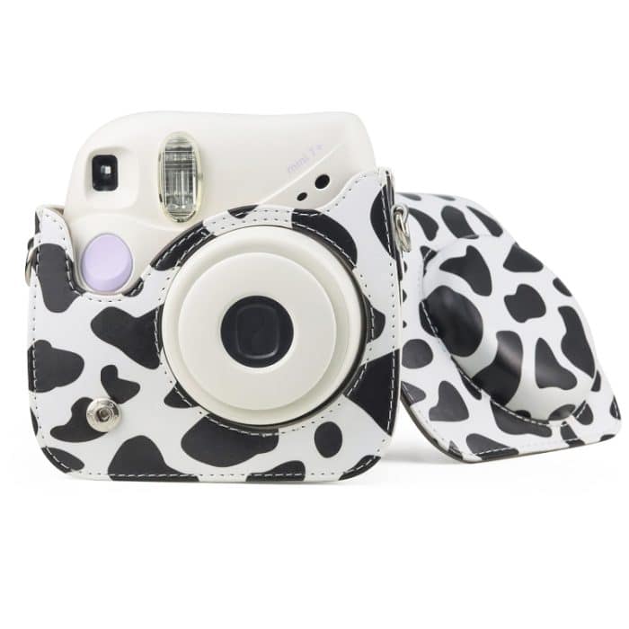 Milchkuh Ganzkörper-PU-Leder-Fall-Kameratasche mit Riemen für Fujifilm Instax Mini 7+ – Bild 7