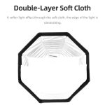 TRIOPO KX90 90 cm Kuppel-Speedlite-Blitz, achteckiger parabolischer Softbox-Diffusor, KX90 – Bild 5