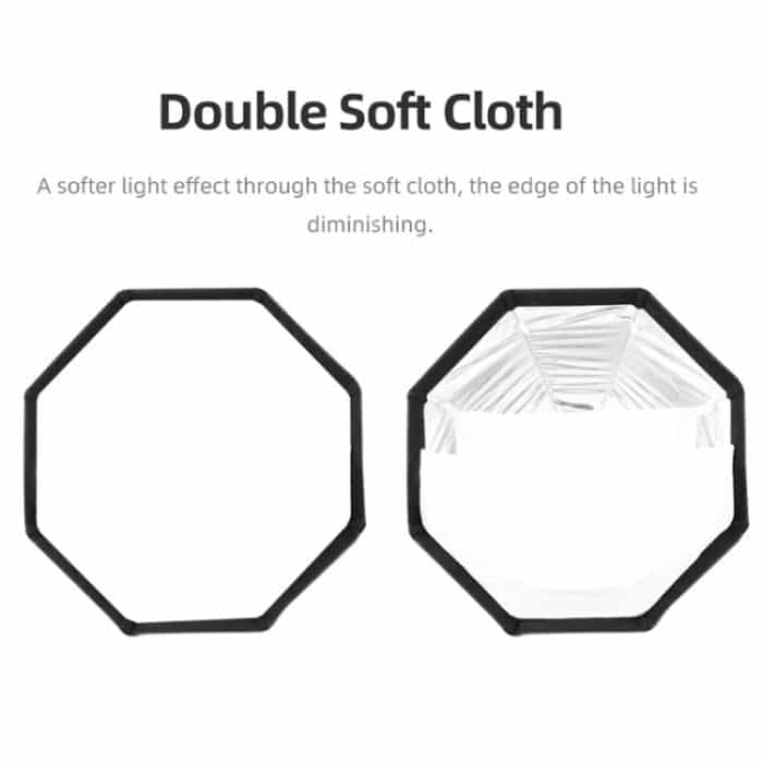 TRIOPO K2-65 65 cm Speedlite-Blitz, achteckige Parabol-Softbox, Diffusor mit Bowens-Halterung, K2-65 – Bild 8