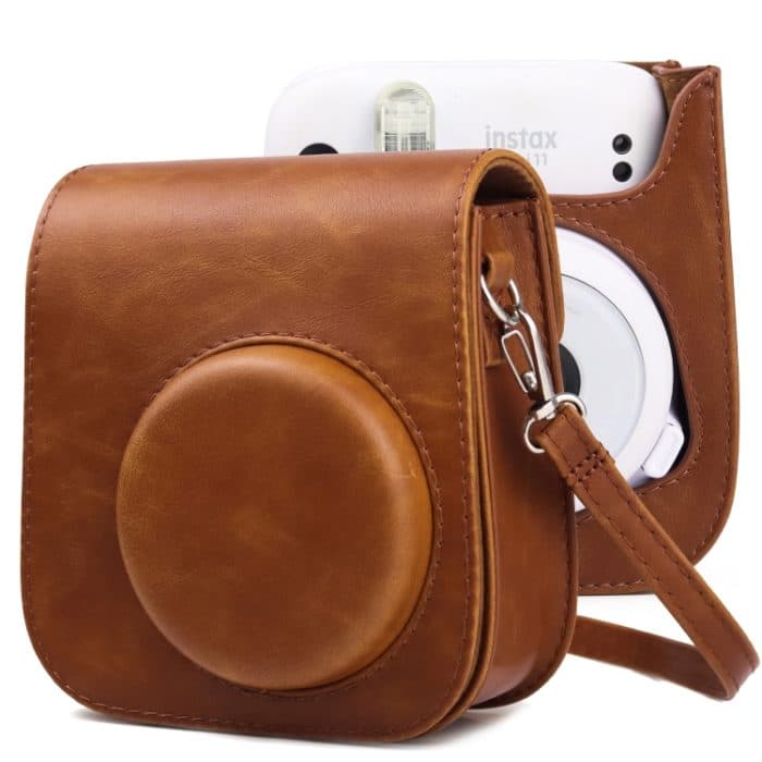 Retro-Ganzkörperkamera-Ledertasche mit Riemen für FUJIFILM Instax mini 11, For FUJIFILM Instax mini 11 – Bild 1