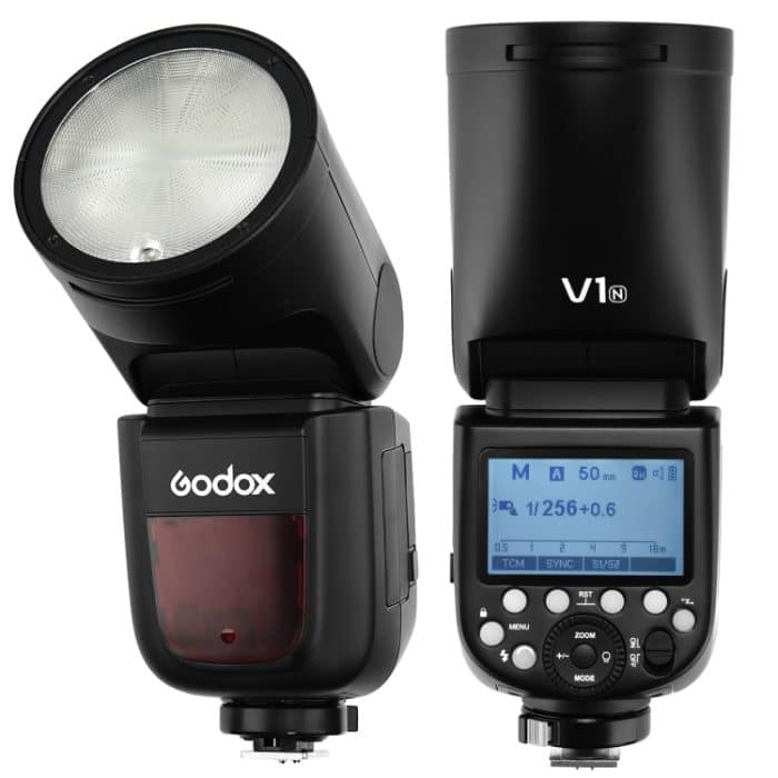 DCA1636B.jpg Godox V1N Rundkopf-TTL-Blitz Speedlite für Nikon, V1N for Nikon – Bild 1