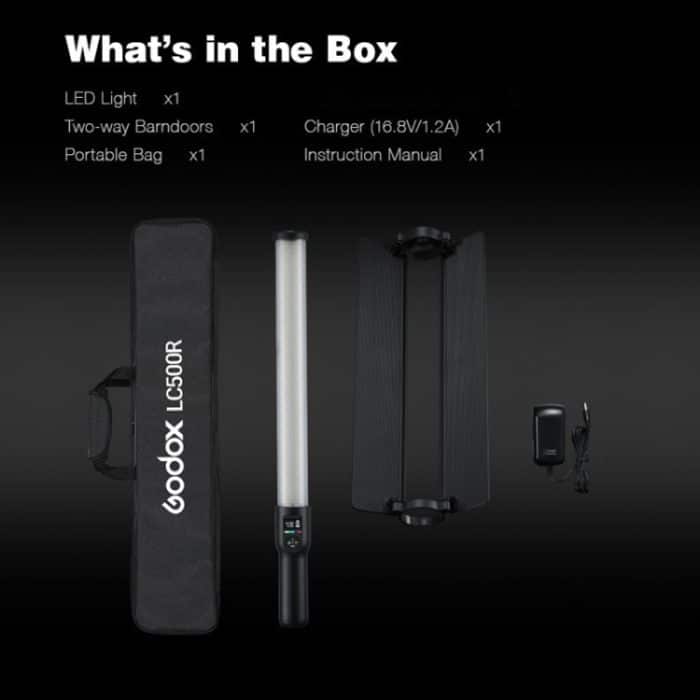 Godox LC500R RGB-Vollfarb-LED-Leuchtstab, tragbares Fülllicht mit Fernbedienung, LC500R RGB Fill Light – Bild 6