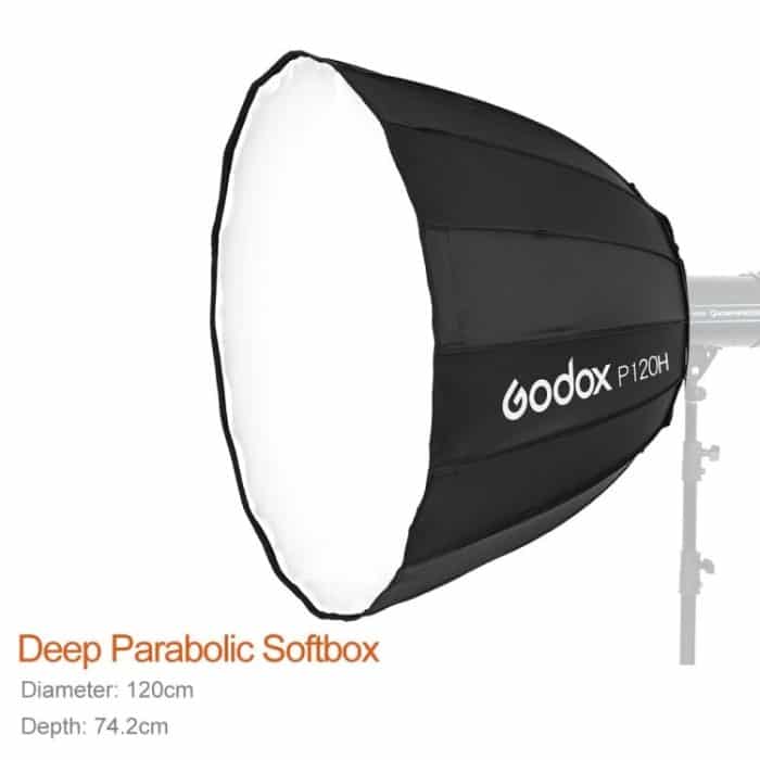 Godox P120H 120 cm tiefe Parabol-Softbox, Reflektor-Diffusor, Studio-Lichtbox, P120H – Bild 5