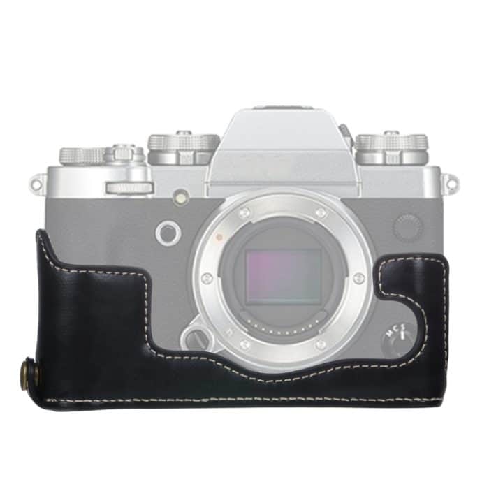 DCA1684B.jpg 1/4 Zoll Gewinde PU-Leder-Kamera-Halbgehäusebasis für FUJIFILM X-T3/X-T2, For FUJIFILM X-T3 – Bild 1