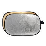 Godox FT01 2 in 1 Gold / Silber Oval Faltende Reflektorplatte, Größe: 60 x 90 cm – Bild 3