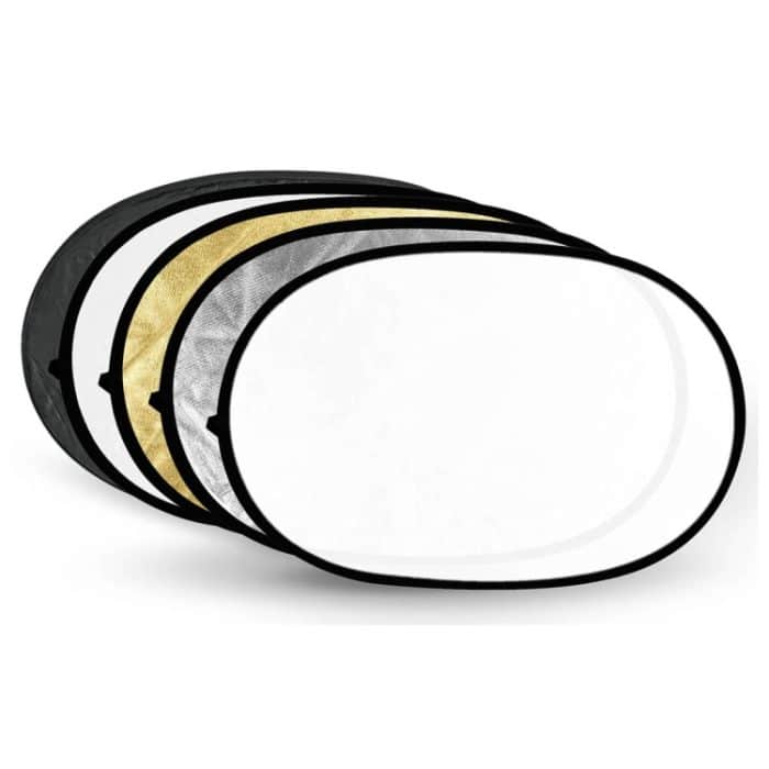 Godox FT05-1 100 x 150 cm 5-in-1 Silber / weich / gold / weiß / schwarzer ovaler faltender Reflektorplatine – Bild 2