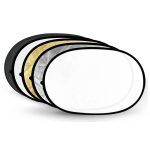 Godox FT05-1 150 x 200 cm 5-in-1 Silber / weich / gold / weiß / schwarzer ovaler faltender Reflektorplatine – Bild 2