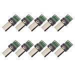 10 Stück 15-poliger USB-PCB-Anschluss Micro USB-Steckeradapter für Sony-Kamerasendatenkabel