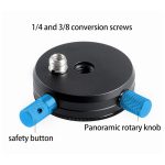 BEXIN QR-02 360-Grad-Drehung, Schnellwechselkopf, Kamera-Stativ-Grundplatte, QR-02 360 – Bild 5