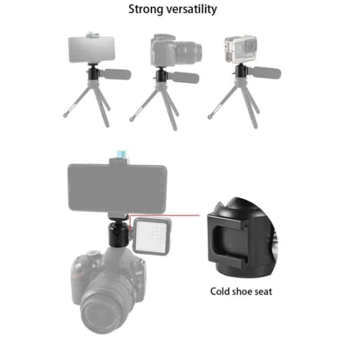 BEXIN HK25 Aluminiumlegierung Kaltschuh-Stativadapter-Kugelkopf, HK25 – Bild 7