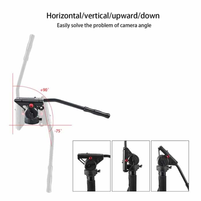 BEXIN VH-105 360-Grad-Panorama-Schwerlast-Stativ-Action-Fluid-Drag-Kopf, VH-105 – Bild 8
