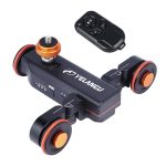YELANGU L4X Kamerarad Dolly II Elektrischer Schieberegler 3-Rad-Video-Riemenscheibe Rollendes Dolly-Auto mit Fernbedienung für DSLR- / Heim-DV-Kameras, GoPro, Smartphones, Last: 3 kg – Bild 2