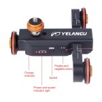 YELANGU L4X Kamerarad Dolly II Elektrischer Schieberegler 3-Rad-Video-Riemenscheibe Rollendes Dolly-Auto mit Fernbedienung für DSLR- / Heim-DV-Kameras, GoPro, Smartphones, Last: 3 kg – Bild 5