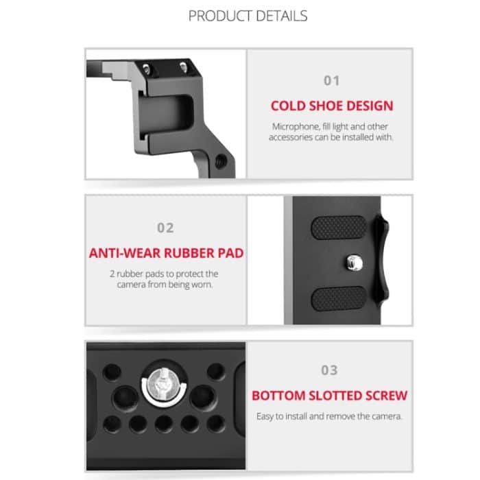 YELANGU C22-A YLG0334B-A Videokamera-Käfigstabilisator für Canon EOS R5/R6/R, YLG0334B-A – Bild 12