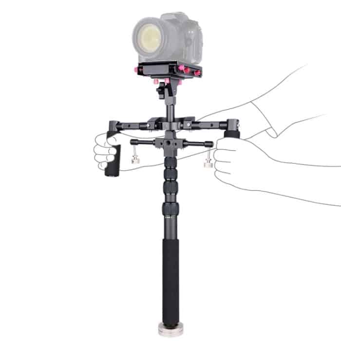 YELANGU S300 4-in-1-Multifunktions-Rig + Dual-Hand-Schulter-Rig + Einbeinstativ + Stabilisator für Kameras/Spiegelreflexkameras, Höhenbereich: 63 cm–170 cm, YELANGU S300 – Bild 16