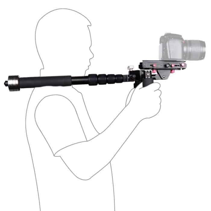 YELANGU S300 4-in-1-Multifunktions-Rig + Dual-Hand-Schulter-Rig + Einbeinstativ + Stabilisator für Kameras/Spiegelreflexkameras, Höhenbereich: 63 cm–170 cm, YELANGU S300 – Bild 17