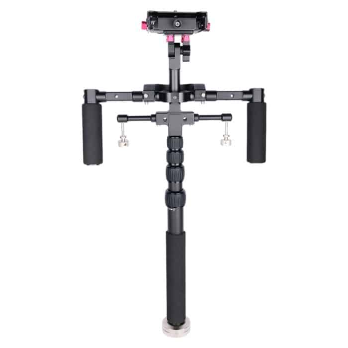 YELANGU S300 4-in-1-Multifunktions-Rig + Dual-Hand-Schulter-Rig + Einbeinstativ + Stabilisator für Kameras/Spiegelreflexkameras, Höhenbereich: 63 cm–170 cm, YELANGU S300 – Bild 4