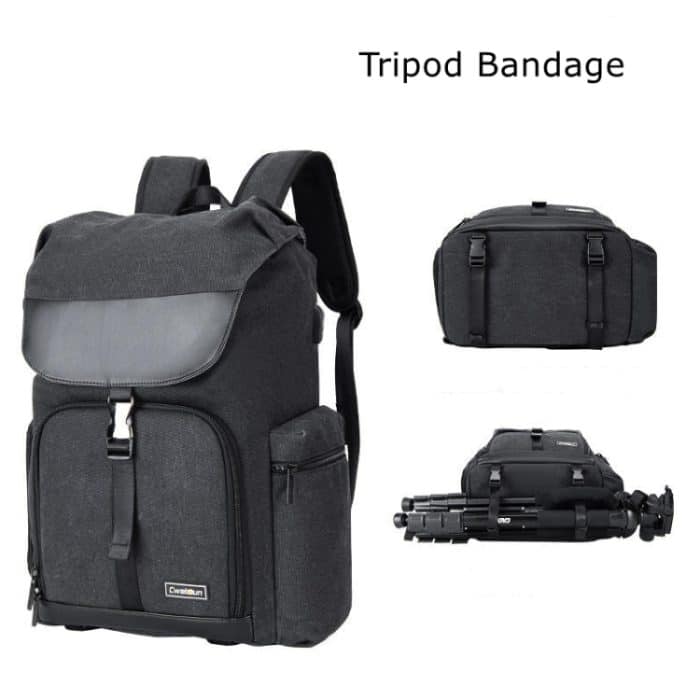 Caden M8 Side Open Canvas Große Kapazität Fotografie Rucksack Umhängetasche – Bild 2