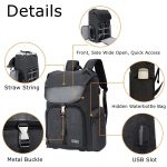 Caden M8 Side Open Canvas Große Kapazität Fotografie Rucksack Umhängetasche – Bild 6