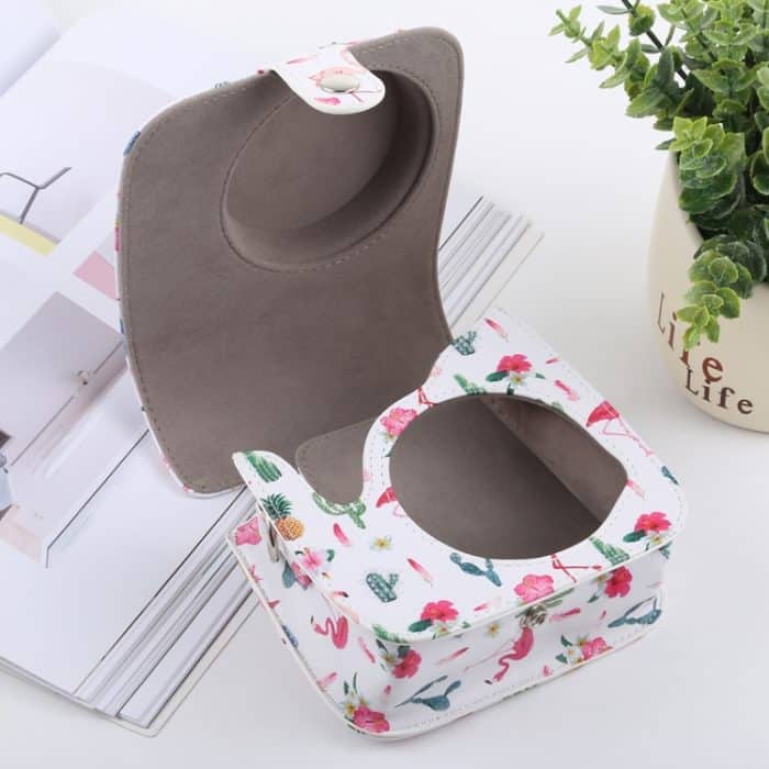 Cactus Flamingo Pattern Ganzkörperkamera PU Ledertasche mit Riemen für FUJIFILM instax mini 9 / mini 8+ / mini 8 – Bild 4