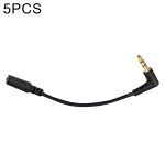 5 Stück 13 cm Winkel 3,5 mm Audio-Stecker auf Buchse PC-Kamera-Mikrofon-Adapterkabel, Elbow 3.5mm
