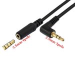 5 Stück 13 cm Winkel 3,5 mm Audio-Stecker auf Buchse PC-Kamera-Mikrofon-Adapterkabel, Elbow 3.5mm – Bild 4