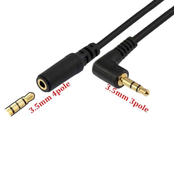 5 Stück 13 cm Winkel 3,5 mm Audio-Stecker auf Buchse PC-Kamera-Mikrofon-Adapterkabel, Elbow 3.5mm – Bild 4