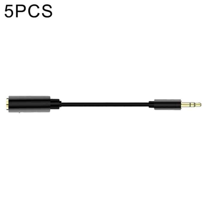 5 Stück 13 cm Metall 3,5 mm Audio 4-polige Buchse auf 3-poligen Stecker Mikrofon-Adapterkabel, 4 Pole to  3 Pole Adapter Cable – Bild 1