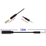 5 Stück 13 cm Metall 3,5 mm Audio 4-polige Buchse auf 3-poligen Stecker Mikrofon-Adapterkabel, 4 Pole to  3 Pole Adapter Cable – Bild 3