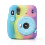 Regenbogenfarbene weiche Silikon-Schutzhülle für Fujifilm Instax Mini 11