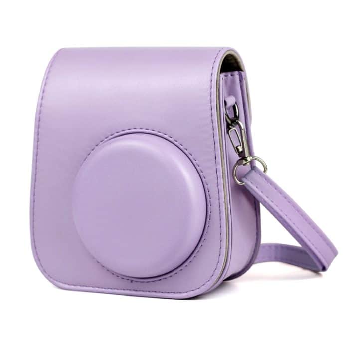 Ledertasche Ganzkörper-Kameratasche mit Schultergurt für FUJIFILM Instax mini 11, Purple – Bild 2