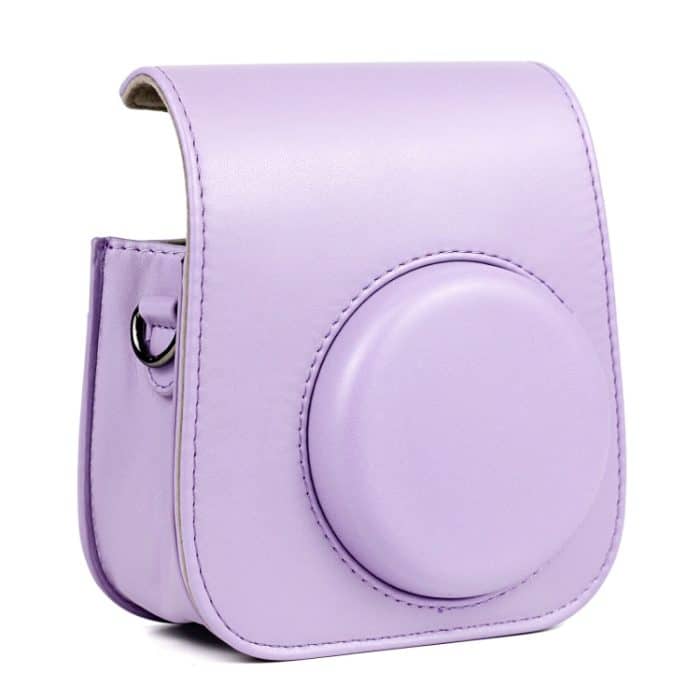 Ledertasche Ganzkörper-Kameratasche mit Schultergurt für FUJIFILM Instax mini 11, Purple – Bild 5