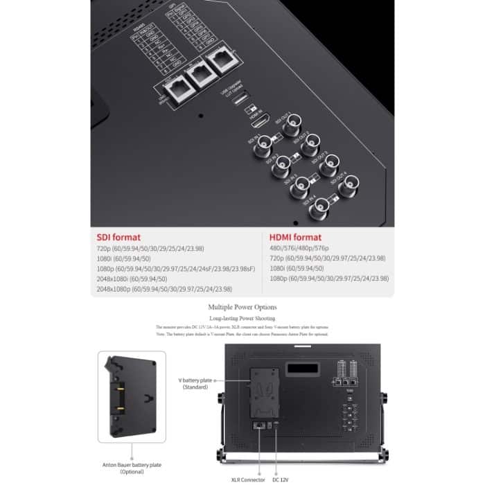 SEETEC ATEM173S 17,3 Zoll 3G-SDI HDMI Full HD 1920x1080 Multi-Kamera-Broadcast-Monitor, ATEM173S – Bild 8