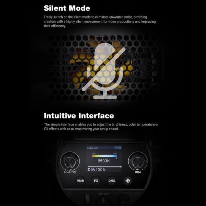 Godox AD600 Pro 200W 2800-6500K Bi-Bi-Color-LED-Videoleuchte – Bild 7