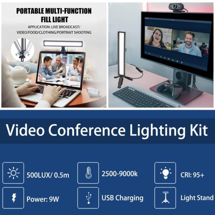 Luxceo WS66 USB LED Live Video Light 2500K-9000K Bi-Color Laptop Conference Fill Light – Bild 6