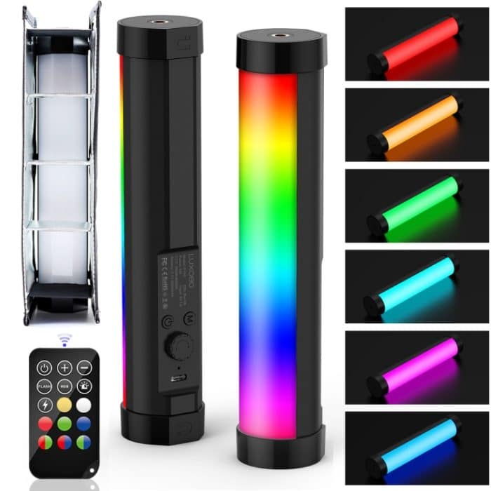 DCA1855.jpg Luxceo P100 RGB Photo Video Light Stick Magnet Handheld LED Fülllicht mit Fernbedienung und Gitterweichbox – Bild 1