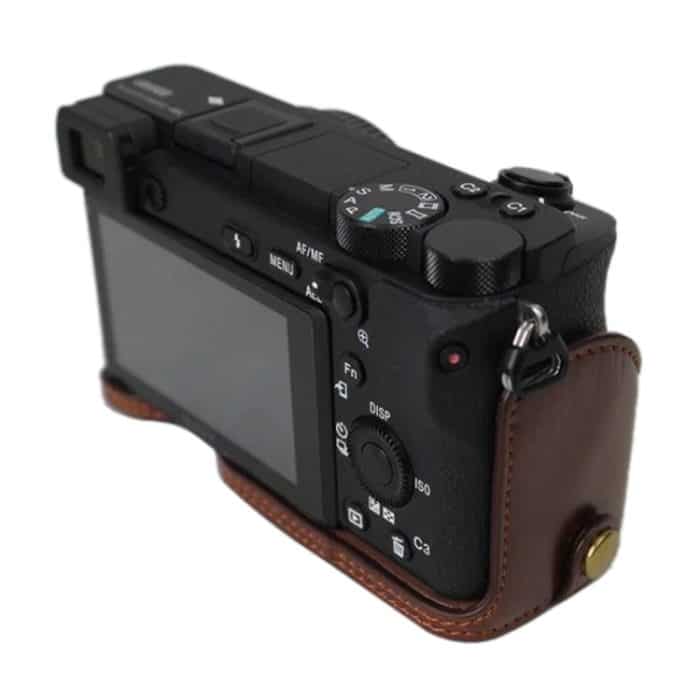 1/4 Zoll Gewinde PU-Leder-Kamera-Halbgehäusebasis für Sony ILCE-A6500 / A6500, For Sony ILCE-A6500 / A6500 – Bild 4