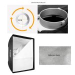 Godox 60 x 60 cm rechteckige Softbox Fotostudio Bowens Mount Diffusor für Speedlite – Bild 5