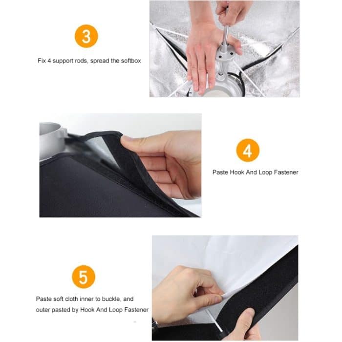 Godox 60 x 60 cm rechteckige Softbox Fotostudio Bowens Mount Diffusor für Speedlite – Bild 7