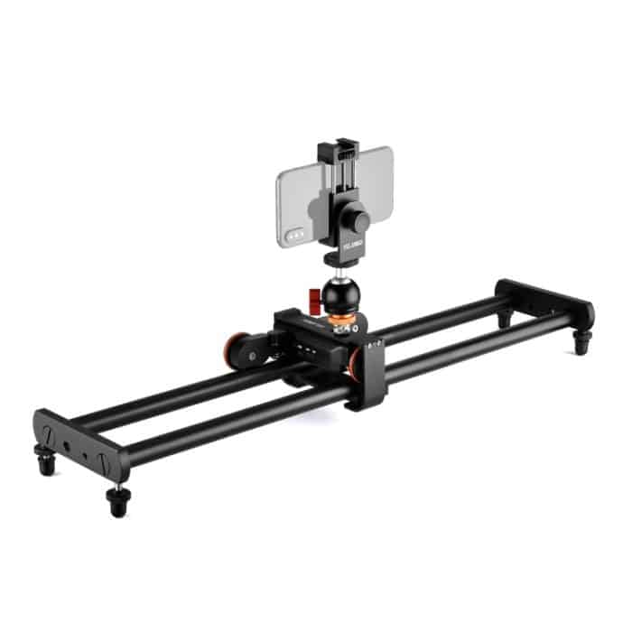 DCA1891.jpg Yelangu L60E 60 cm Dia Rail Track + L4 3-Rad Video Dolly mit Telefonklemme & Ballhead – Bild 1
